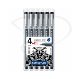 Set de Estilografos - Staedtler Pigment Liner - 6 unidades
