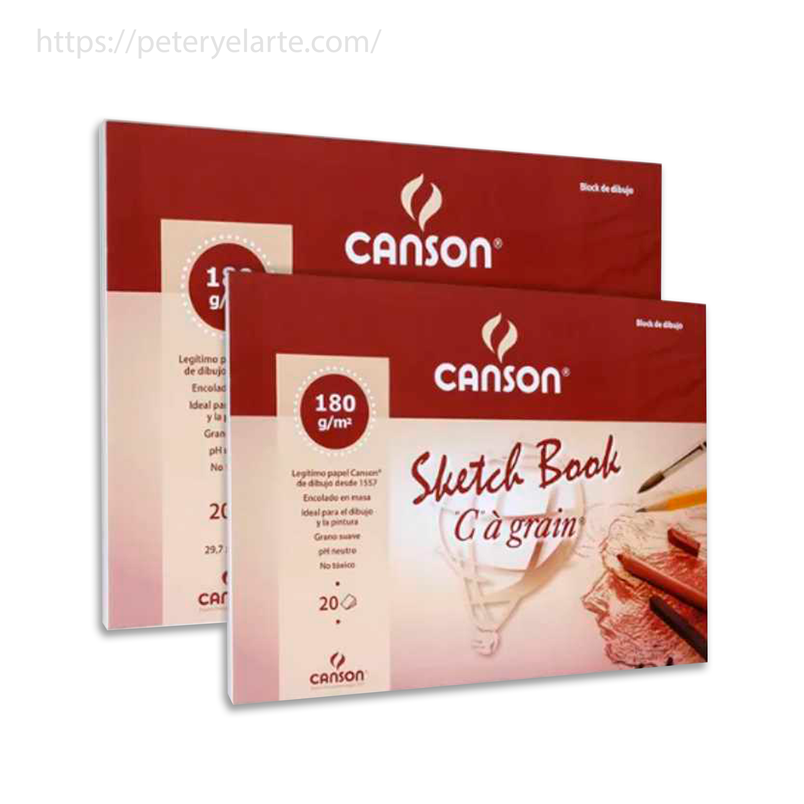 Block para dibujo - Canson C A Grain - 24 x 32 cm, 180 g