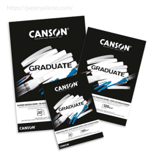 Block para dibujo hojas color negro - Canson Graduate Black Drawing - 120 g