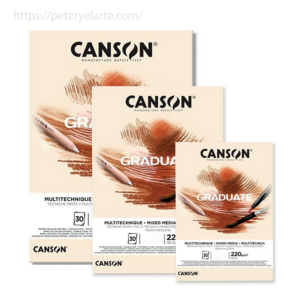 Block para tecnicas mixtas hojas color natural - Canson Graduate mixed media natural – 220 g