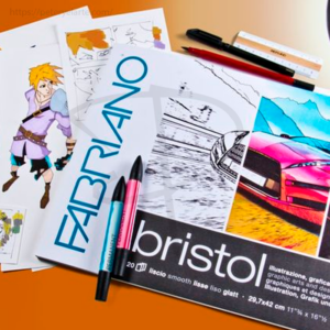 Alternative view of Block para dibujo y marcadores - Fabriano Bristol - 250 g