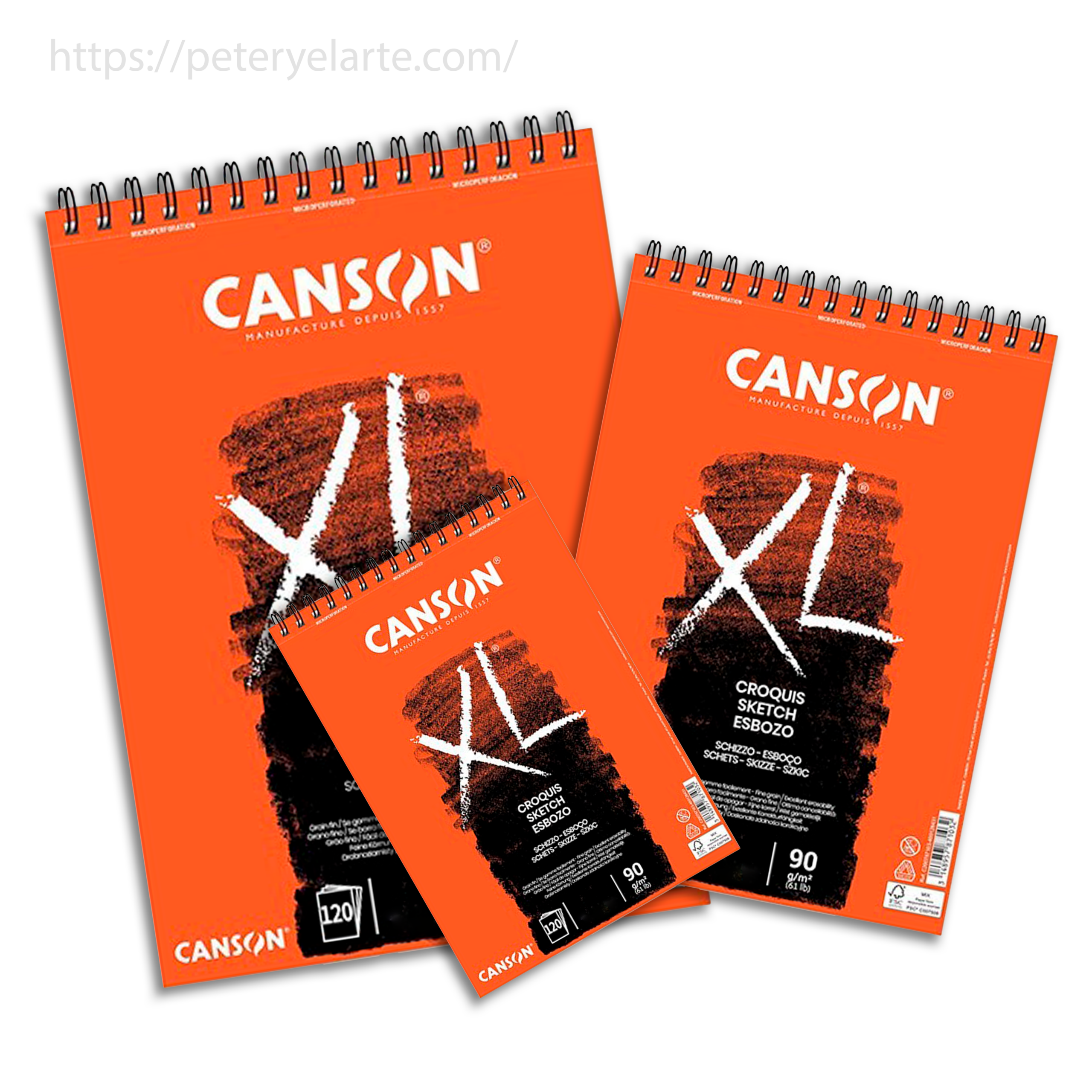Block para dibujo anillado - Canson XL sketch - 90 g