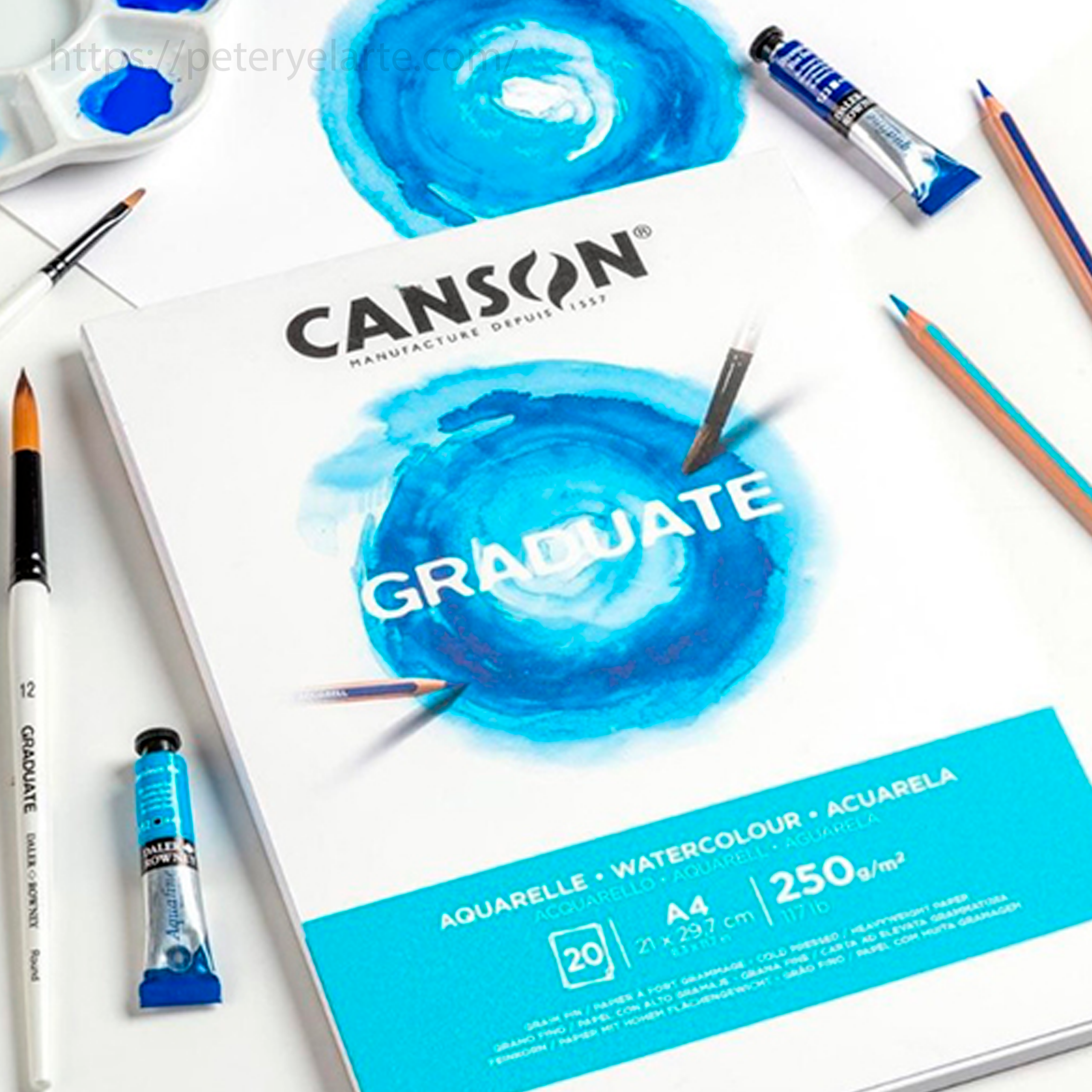Block para acuarela - Canson Graduate - 250 g - Imagen 3