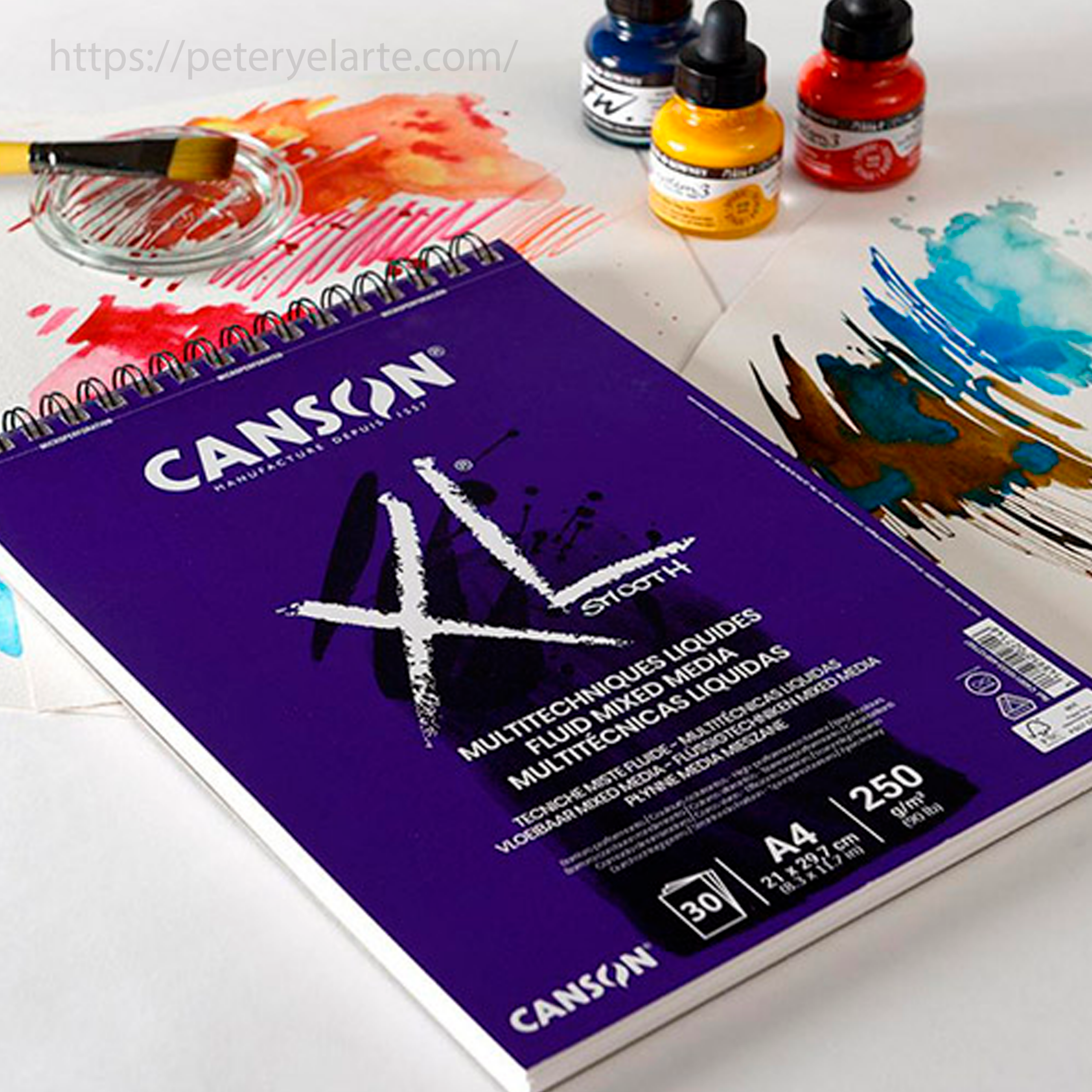 Block para tecnicas mixtas - Canson XL mixed media – 300 g - Imagen 3