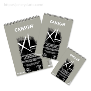 Block para tecnicas mixtas hojas color gris – Canson XL Sand Grain Dry Mixed Media – 160 g