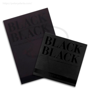 Alternative view of Block para dibujo y marcadores con hojas negras - Fabriano Black Black - 300 g