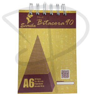 Bitacora anillado A6 - Escriba - 90 hojas