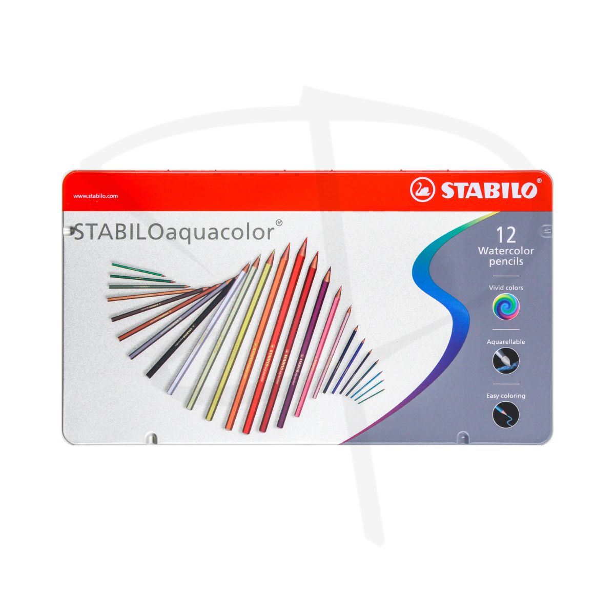 Colores acuarelables – Stabilo Aquacolor – 12 unidades