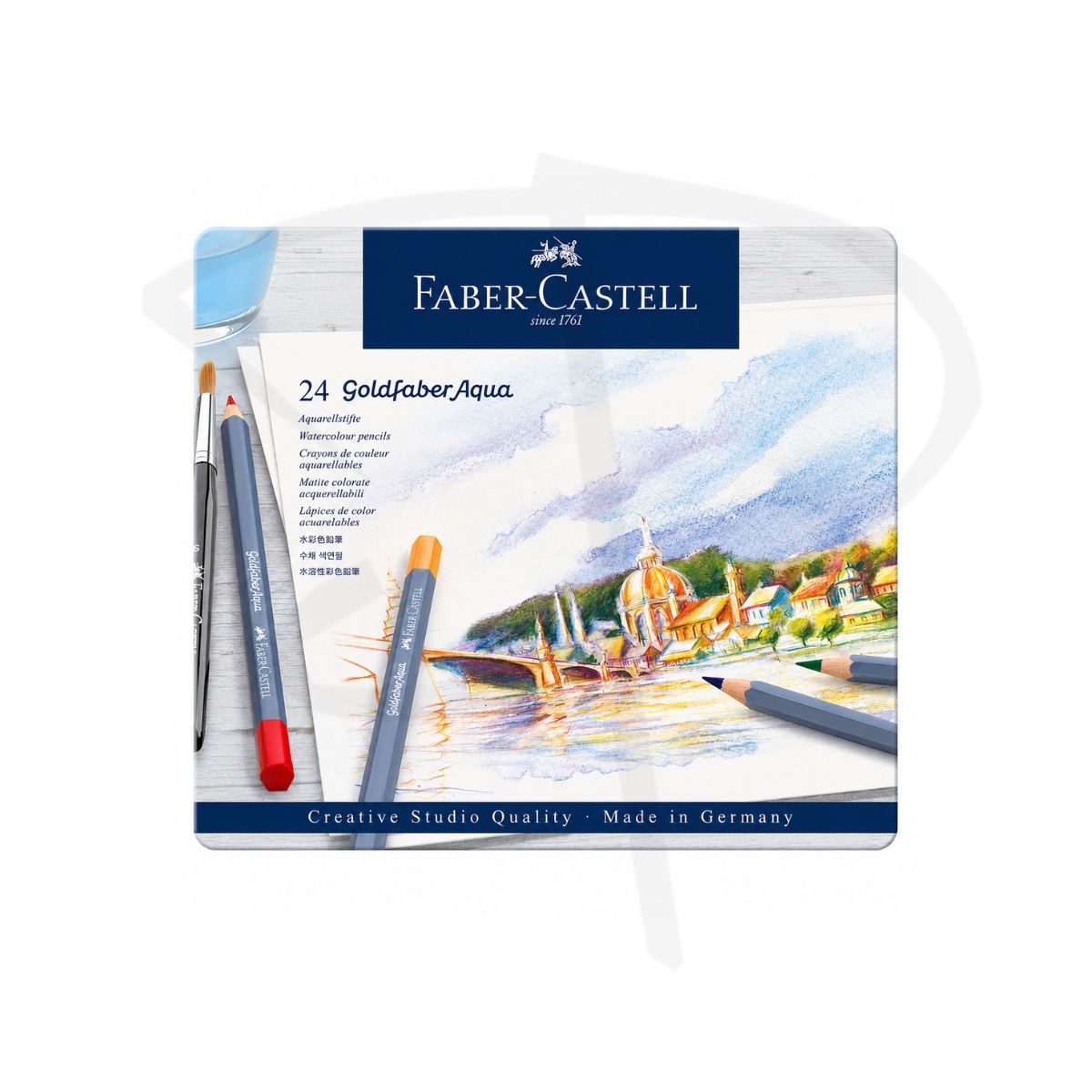 Colores acuarelables – Faber Castell Goldfaber Aqua – 24 colores