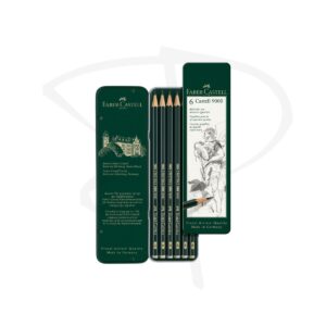 Alternative view of Lapices de grafito en estuche metalico - Faber Castell 9000 - 6 unidades