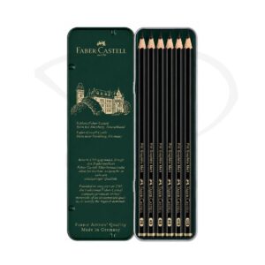 Alternative view of Lapices de grafito mate en estuche metalico - Faber Castell Pitt Graphite Matt - 6 unidades