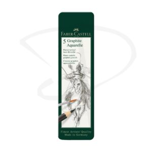 Lapices de grafito acuarelables - Faber Castell Graphite Aquarelle - 5 unidades