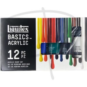 Pinturas acrilicas - Liquitex Basics Acrylic – 12 unidades, 22 ml