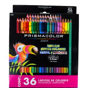 Colores tonos pastel y metalicos - Prismacolor Junior - 36 unidades