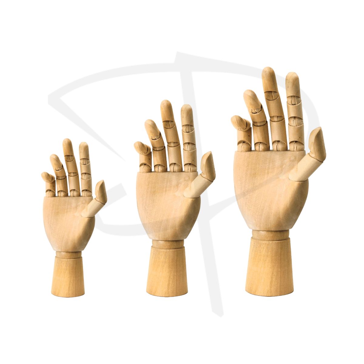 Manos articulables de madera