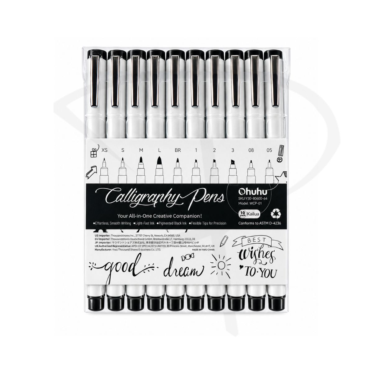 Set de Estilografos - Ohuhu Calligraphy Pens – 10 unidades
