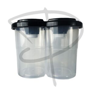 Vasito doble para agua con tapa