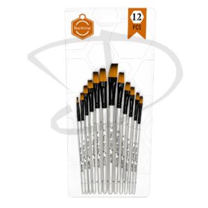 Set de Pinceles planos - Keep Smiling – 12 unidades