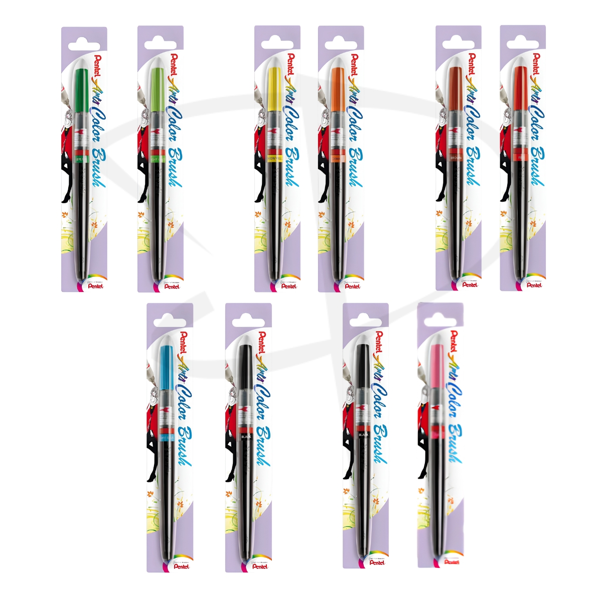 Plumones a base de agua con tinta recargable - Pentel Arts Brush Pen
