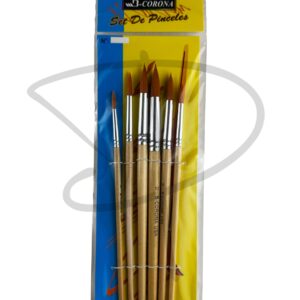 Set de Pinceles redondos - Corona – 6 unidades