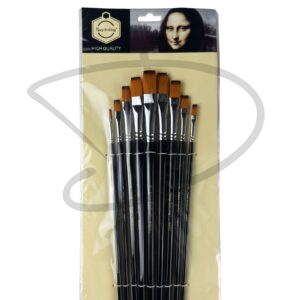 Set de Pinceles planos - Keep Smiling – 12 unidades