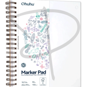 Block para marcadores anillado - Ohuhu Marker Pad – 25,4 x 19,3 cm