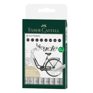 Set de Estilografos - Faber Castell Ecco Pigment - 8 unidades