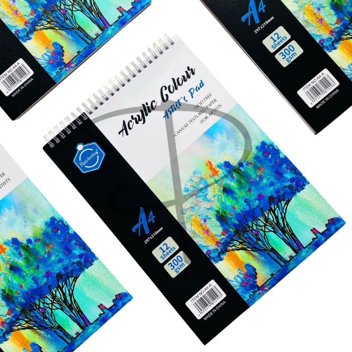 Block A4 para acrilico - Keep Smiling Artist's Pad - 29.7 x 21 cm, 300 g