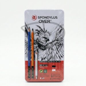 Lapices de grafito en estuche metalico - Spondylus OVER - 12 unidades