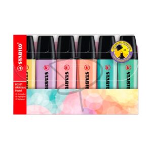 Restaltadores tonos pastel - Stabilo Boss - 6 unidades