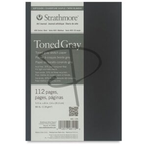 Block para dibujo con hojas gris - Strathmore Toned Gray - 14 x 20.3 cm, 118 g