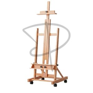 Caballete profesional con ruedas y bandeja inferior regulable - 207 x 43 cm