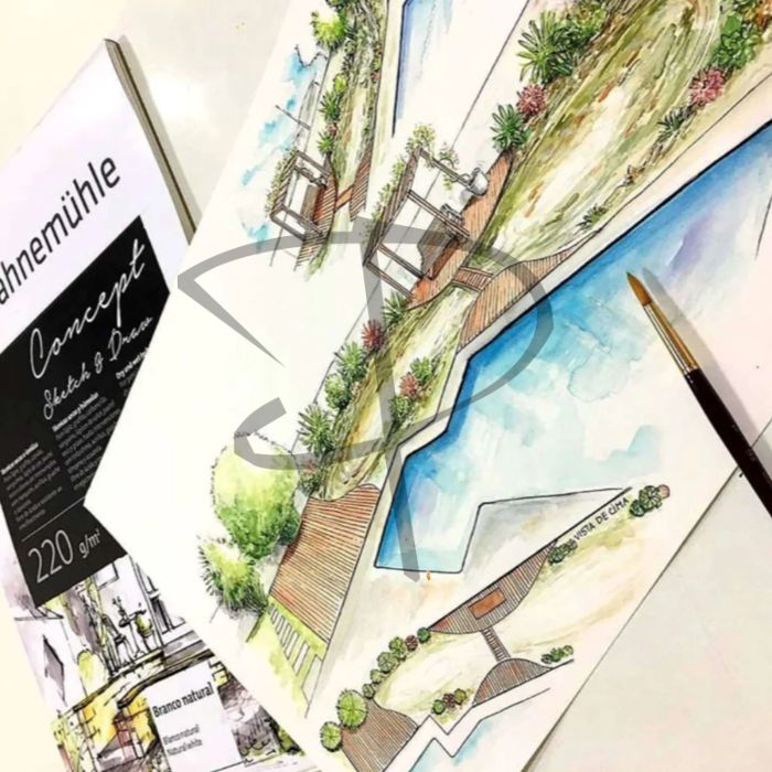 Block para dibujo A4 - Hahnemuhle concept sketch y draw - 21 x 29.7 cm, 220 g - Imagen 3
