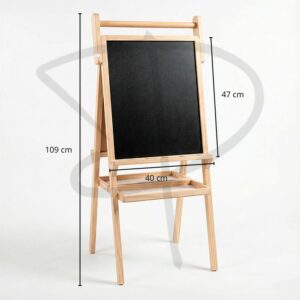 Alternative view of Caballete para niños con pizarra blanco y negro - 109 x 40 cm
