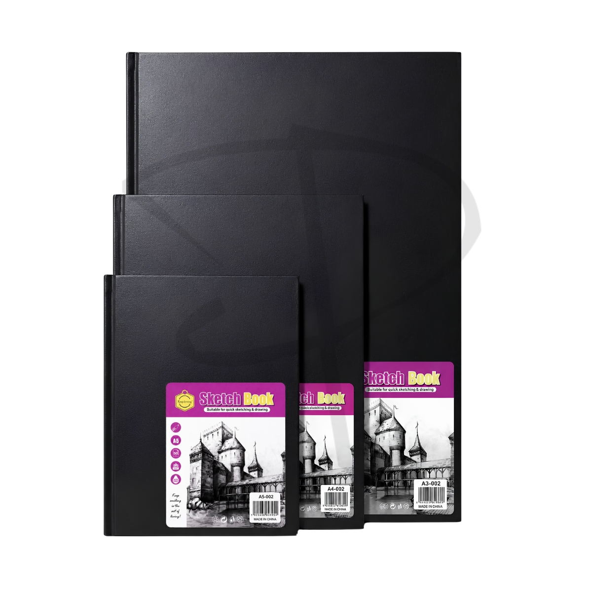 Block para dibujo tapa dura - Keep Smiling - 160 g