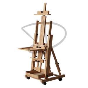 Caballete profesional inclinable con bandeja y ruedas - 240 x 43 cm