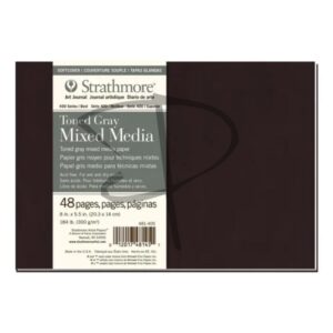 Block tecnicas mixtas con hojas gris - Strathmore Mixed media Toned gray - 20.3 x 14 cm, 300 g
