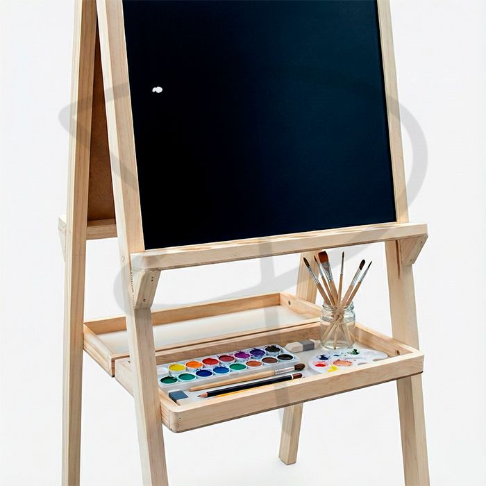 Caballete para niños con pizarra blanco y negro - 109 x 40 cm - Imagen 4