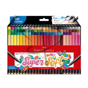 Plumones a base de agua - Faber Castell Supersoft - 100 unidades