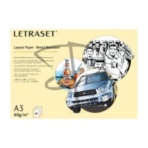 Block para dibujo A3 - LETRASET Layout Paper Bleed Resistant - 60 g