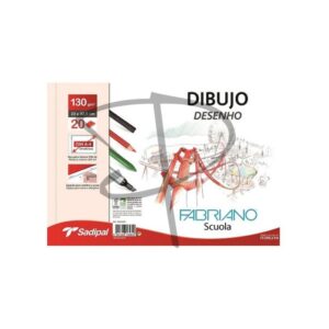 Block de dibujo A4 - FABRIANO Scuola - 23 x 32.5 cm, 130 gm