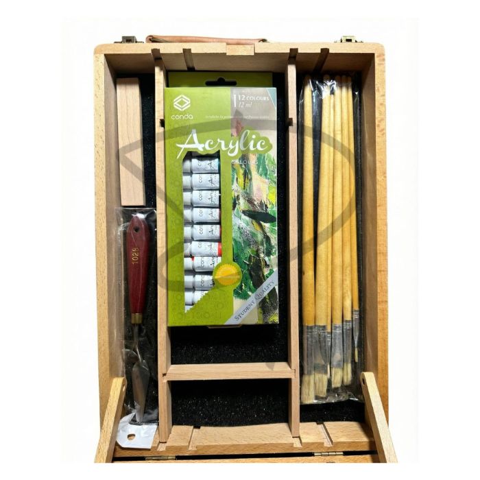 Kit de acrilico con caballete - Paiting Gift Set Acrilico - Imagen 3