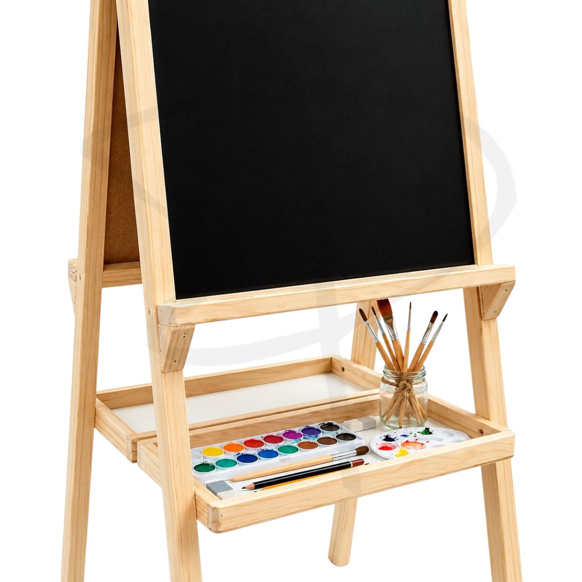 Caballete para niños con pizarra blanco y negro - 109 x 40 cm - Imagen 4