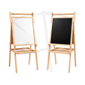 Caballete para niños con pizarra blanco y negro - 109 x 40 cm