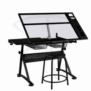 Mesa de dibujo profesional de vidrio