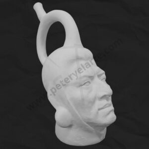 Busto de yeso - Huaco Moche