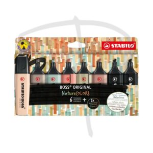 Resaltadores tonos natural - Stabilo Boss Nature Colors – 8 unidades