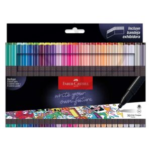 Plumones FineLiner – Faber Castell Grip Finepen – 50 unidades
