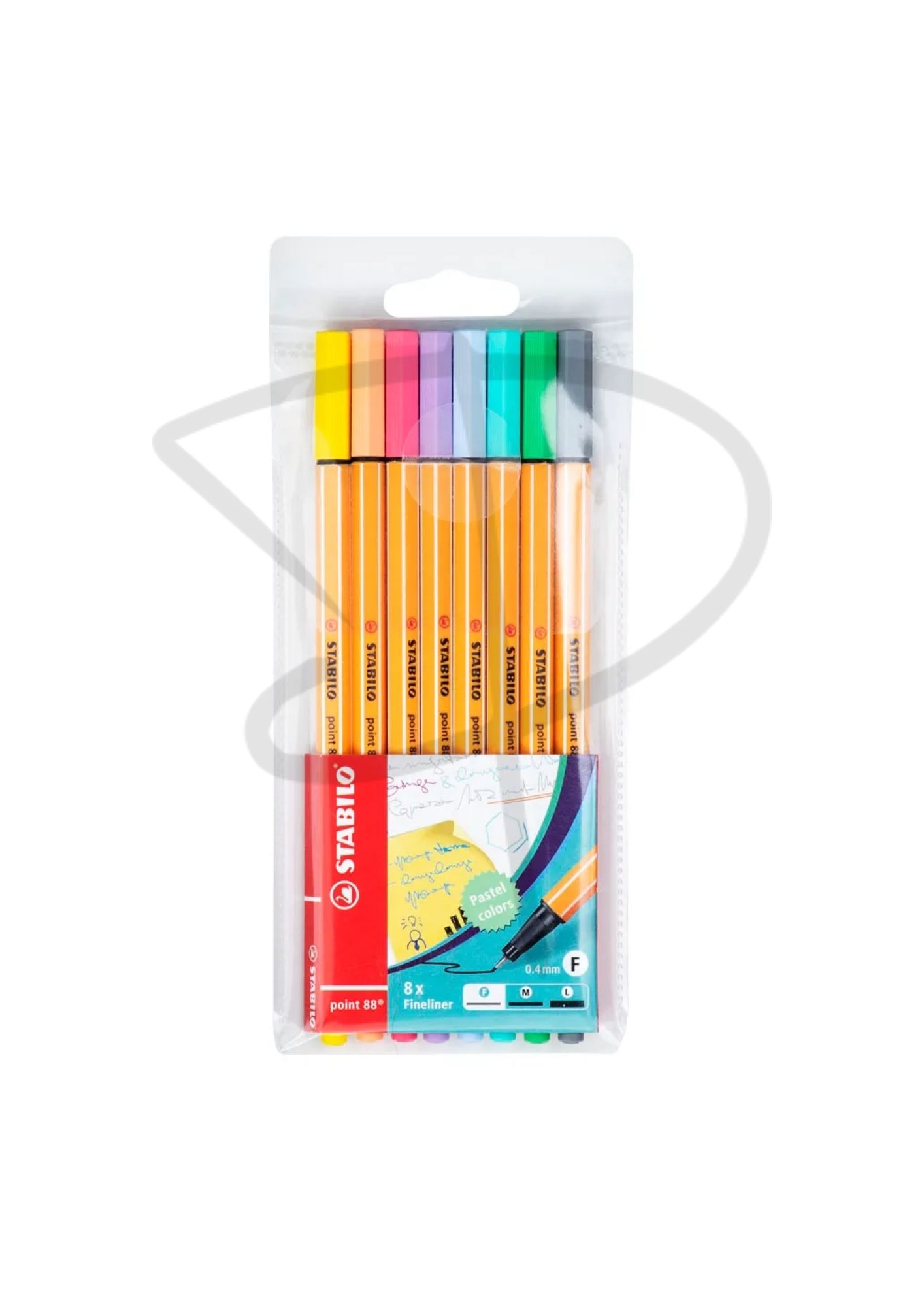 Plumones FineLiner tonos pastel - Stabilo Point 88 - 8 unidades