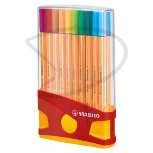 Plumones FineLiner con estuche – Stabilo Point 88 – 25 unidades